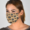 Woof Woof Beagle Pattern Print Face Mask-grizzshop