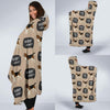 Woof Woof Beagle Pattern Print Hooded Blanket-grizzshop