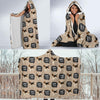 Woof Woof Beagle Pattern Print Hooded Blanket-grizzshop