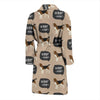 Woof Woof Beagle Pattern Print Men Long Robe-grizzshop