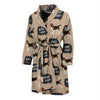 Woof Woof Beagle Pattern Print Men Long Robe-grizzshop