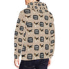 Woof Woof Beagle Pattern Print Men Pullover Hoodie-grizzshop