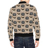 Woof Woof Beagle Pattern Print Men's Bomber Jacket-grizzshop