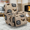 Woof Woof Beagle Pattern Print Recliner Cover-grizzshop