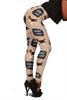 Woof Woof Beagle Pattern Print Women Leggings-grizzshop