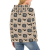 Woof Woof Beagle Pattern Print Women Pullover Hoodie-grizzshop