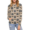 Woof Woof Beagle Pattern Print Women Pullover Hoodie-grizzshop