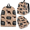 Woof Woof Boston Terrier Pattern Print Backpack-grizzshop