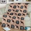 Woof Woof Boston Terrier Pattern Print Blanket-grizzshop