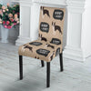 Woof Woof Boston Terrier Pattern Print Chair Cover-grizzshop