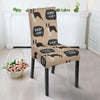 Woof Woof Boston Terrier Pattern Print Chair Cover-grizzshop