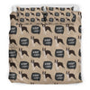 Woof Woof Boston Terrier Pattern Print Duvet Cover Bedding Set-grizzshop