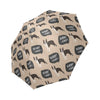 Woof Woof Boston Terrier Pattern Print Foldable Umbrella-grizzshop