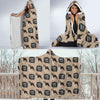 Woof Woof Boston Terrier Pattern Print Hooded Blanket-grizzshop