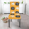 Woof Woof Bull Terrier Pattern Print Chair Cover-grizzshop