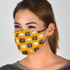 Woof Woof Bull Terrier Pattern Print Face Mask-grizzshop