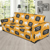 Woof Woof Bull Terrier Pattern Print Sofa Covers-grizzshop