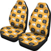 Woof Woof Bull Terrier Pattern Print Universal Fit Car Seat Cover-grizzshop