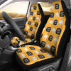 Woof Woof Bull Terrier Pattern Print Universal Fit Car Seat Cover-grizzshop