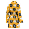 Load image into Gallery viewer, Woof Woof Bull Terrier Pattern Print Women Long Robe-grizzshop