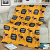 Woof Woof German Shepherd Pattern Print Blanket-grizzshop