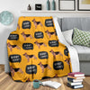 Woof Woof German Shepherd Pattern Print Blanket-grizzshop