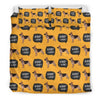 Woof Woof German Shepherd Pattern Print Duvet Cover Bedding Set-grizzshop