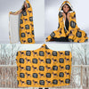 Woof Woof German Shepherd Pattern Print Hooded Blanket-grizzshop