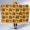 Woof Woof German Shepherd Pattern Print Hooded Blanket-grizzshop