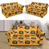 Woof Woof German Shepherd Pattern Print Loveseat Cover-grizzshop