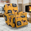 Woof Woof German Shepherd Pattern Print Recliner Cover-grizzshop