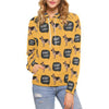 Woof Woof German Shepherd Pattern Print Women Pullover Hoodie-grizzshop