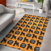 Woof Woof Schnauzer Dog Print Pattern Floor Mat-grizzshop