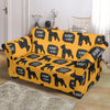 Woof Woof Schnauzer Dog Print Pattern Loveseat Cover-grizzshop