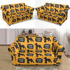 Woof Woof Schnauzer Dog Print Pattern Loveseat Cover-grizzshop