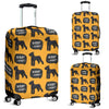 Woof Woof Schnauzer Dog Print Pattern Luggage Cover Protector-grizzshop