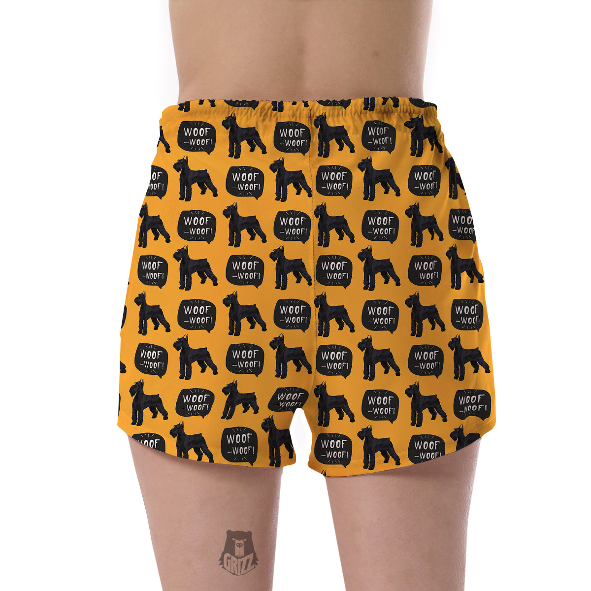 Woof Woof Schnauzer Dog Print Pattern Women's Shorts-grizzshop