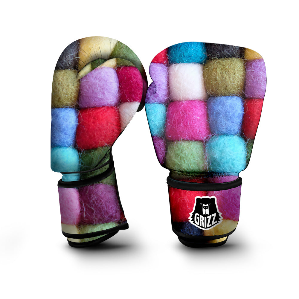 Wool Yarns Colorful Print Boxing Gloves-grizzshop