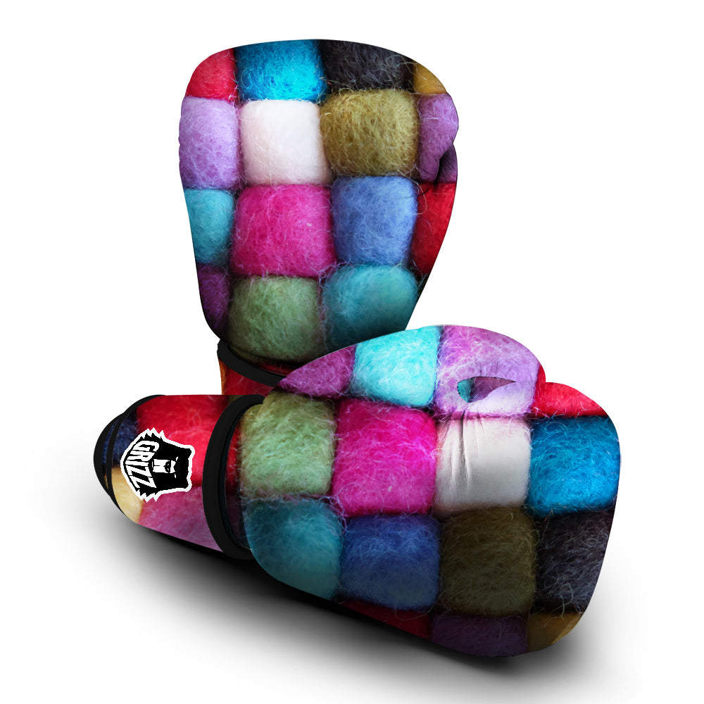 Wool Yarns Colorful Print Boxing Gloves-grizzshop