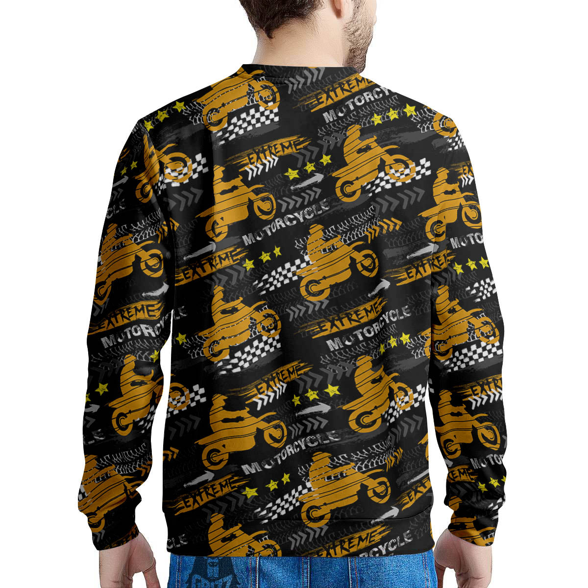 Words Motorcycle Print Pattern Men's Sweatshirt-grizzshop