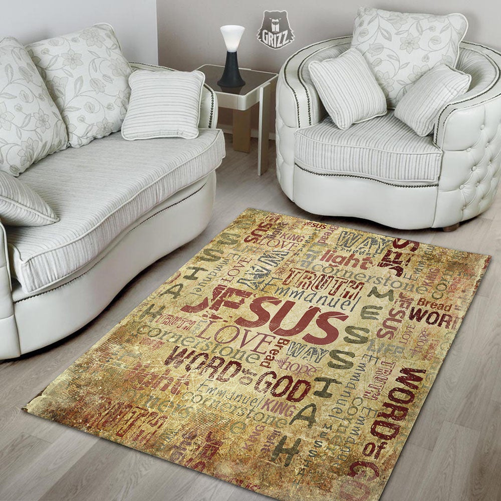 Words Old Religious Print Floor Mat-grizzshop