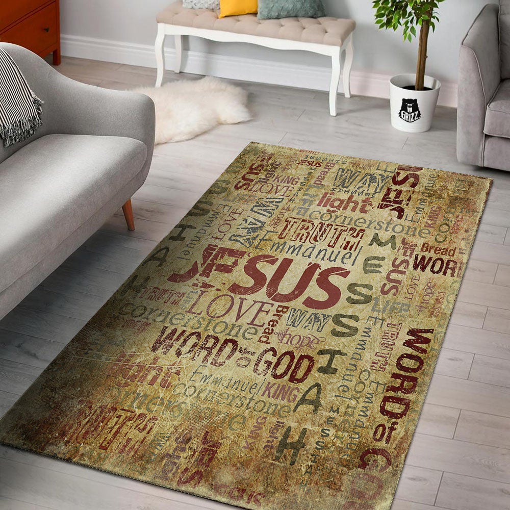 Words Old Religious Print Floor Mat-grizzshop