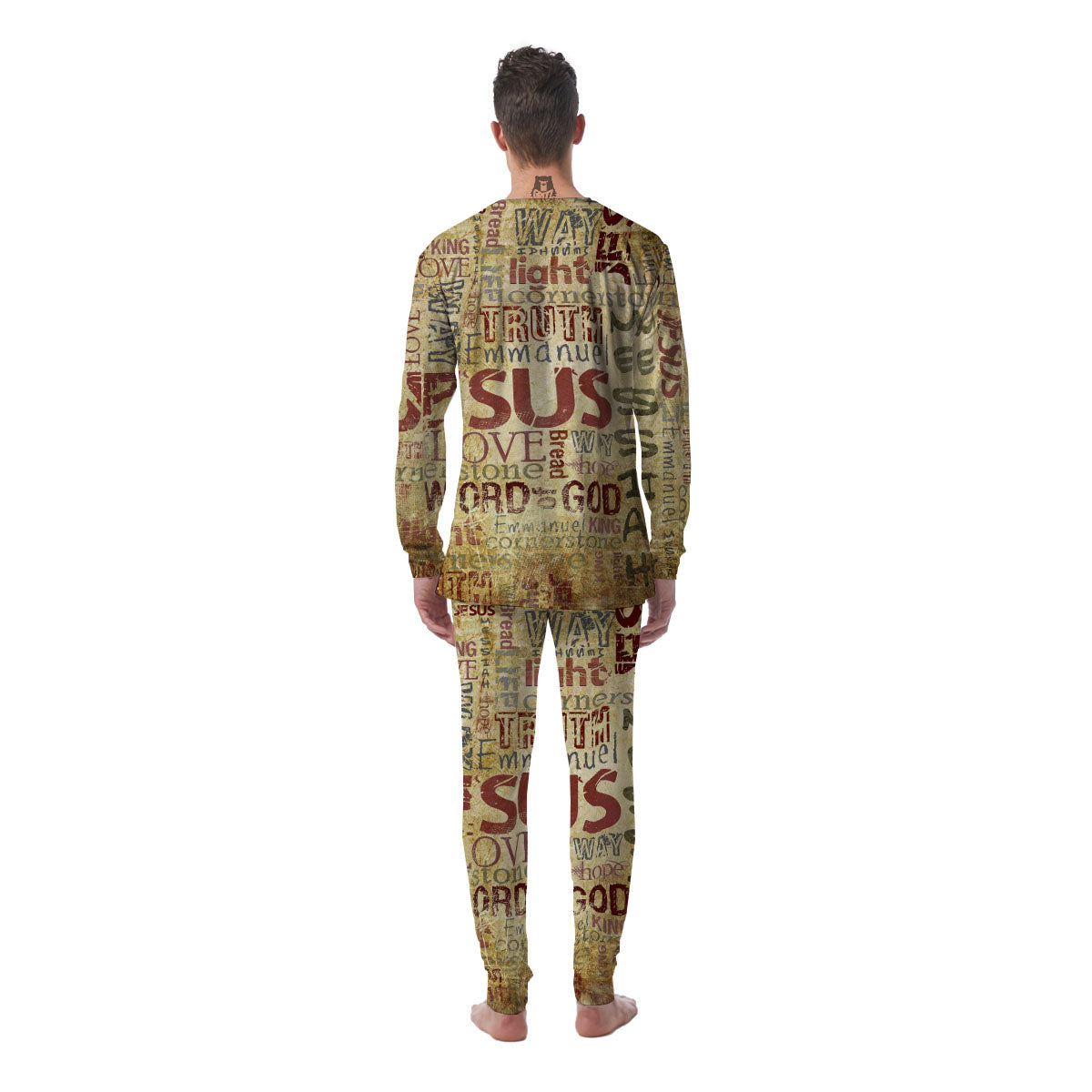 Words Old Religious Print Men's Pajamas-grizzshop