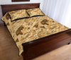 World Map Pattern Print Bed Set Quilt-grizzshop