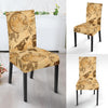 World Map Pattern Print Chair Cover-grizzshop