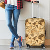 World Map Pattern Print Luggage Cover Protector-grizzshop