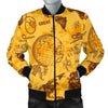 World Map Pattern Print Men's Bomber Jacket-grizzshop