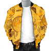 World Map Pattern Print Men's Bomber Jacket-grizzshop