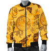 World Map Pattern Print Men's Bomber Jacket-grizzshop