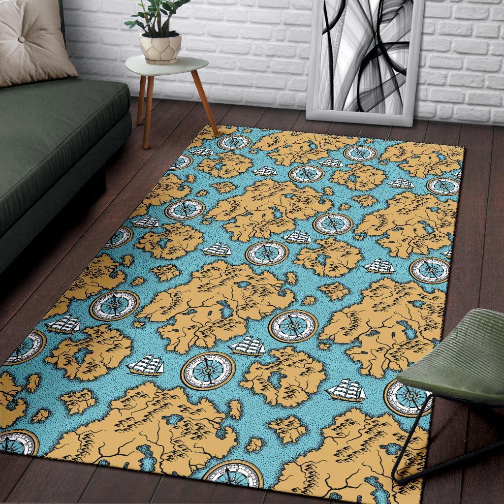 World Map Print Pattern Floor Mat-grizzshop